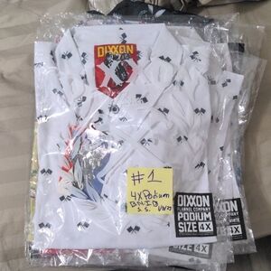 DIXXON White Casual Button Down Shirt with Subtle Pattern